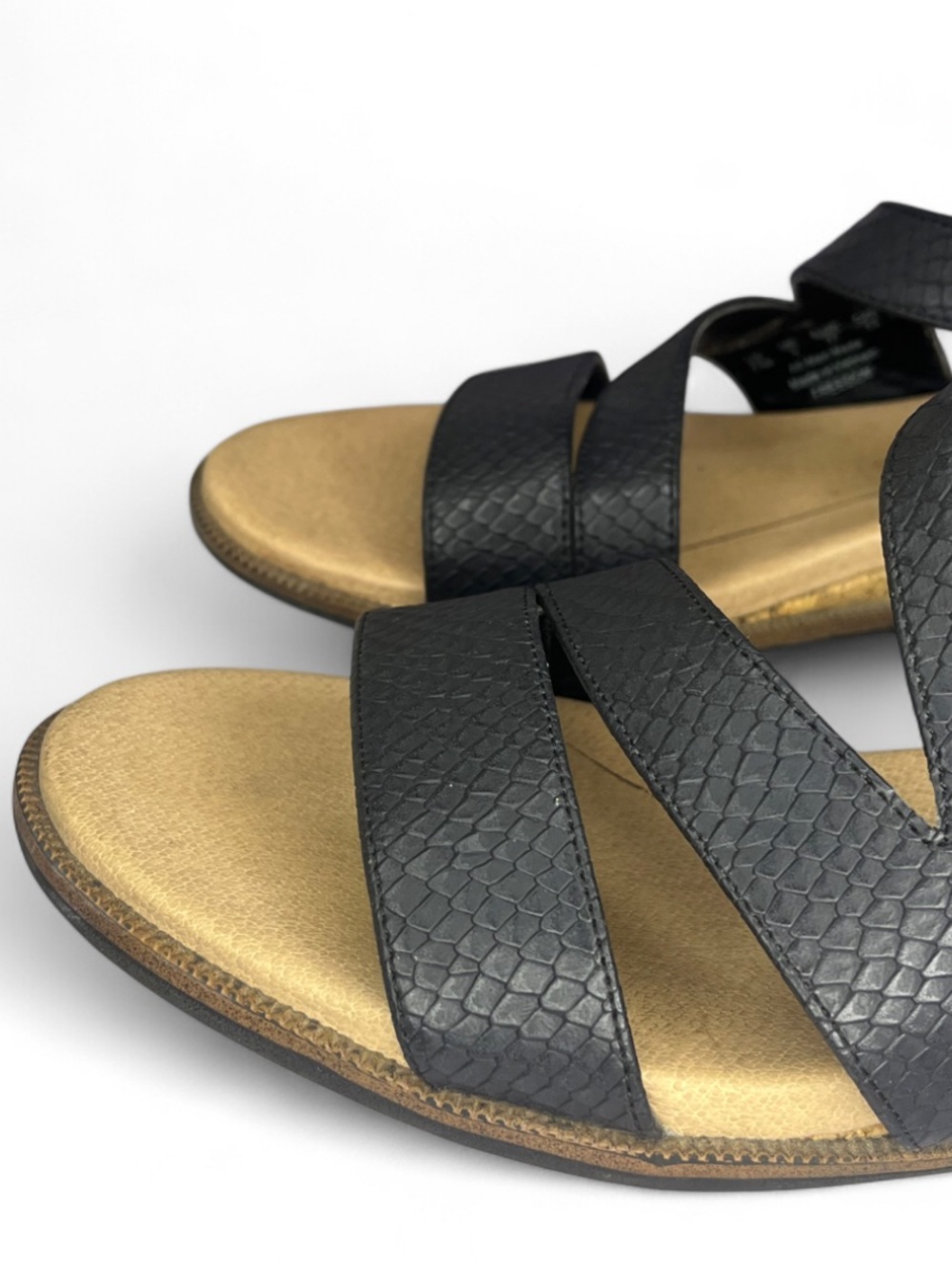 Dr. Scholl's women's Freedom Cushioned Insole Black Wedge Sandals Size 7 - Picture 5 of 8